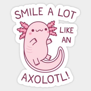 Cute Smile A Lot Like An Axolotl Sticker